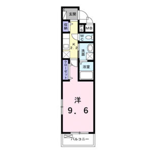 1K 間取り図