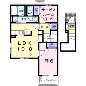 1LDK 間取り図