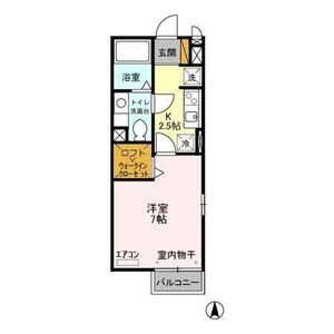 1K 間取り図