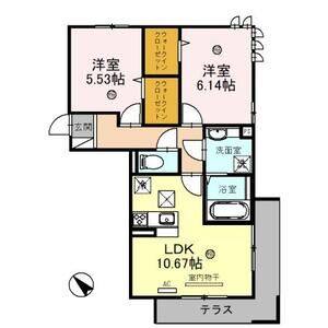 2LDK 間取り図