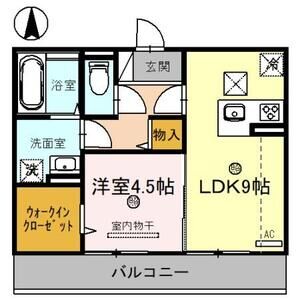 1LDK 間取り図