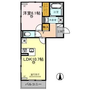 1LDK 間取り図