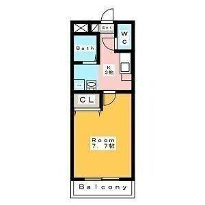 1K 間取り図