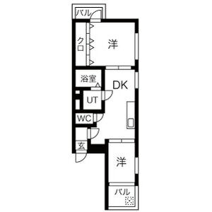 2DK 間取り図
