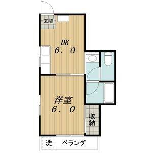 1DK 間取り図