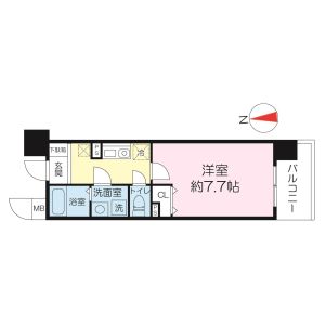 1K 間取り図