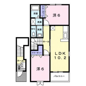 2LDK 間取り図