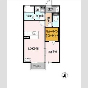 1LDK 間取り図