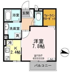 1K 間取り図