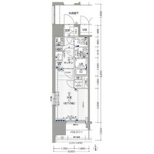 1K 間取り図