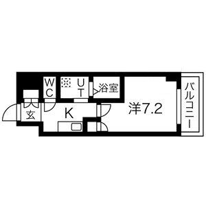 1K 間取り図