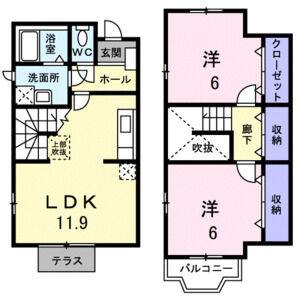 2LDK 間取り図
