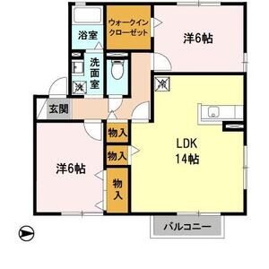 2LDK 間取り図