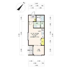 1LDK 間取り図