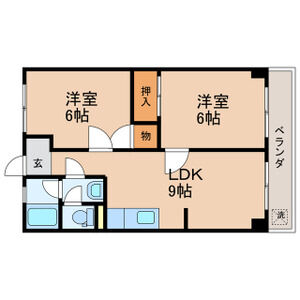 2LDK 間取り図