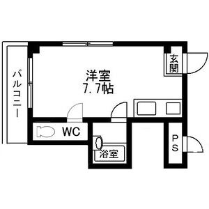 ワンルーム 間取り図