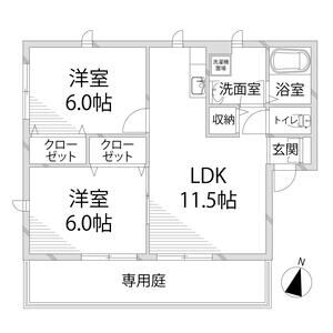 2LDK 間取り図