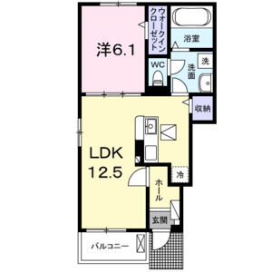 1LDK 間取り図