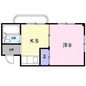 1K 間取り図