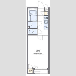 1K 間取り図