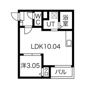 1LDK 間取り図