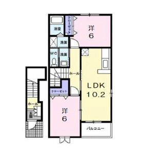 2LDK 間取り図