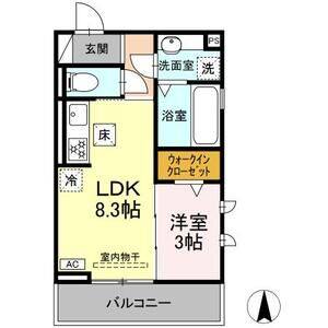 1LDK 間取り図