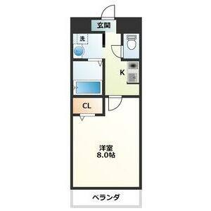 1K 間取り図