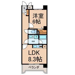 1LDK 間取り図