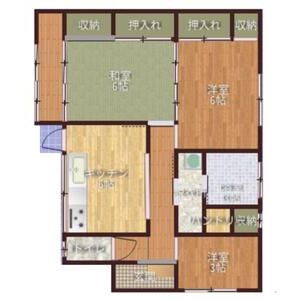 3DK 間取り図