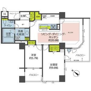 2LDK 間取り図