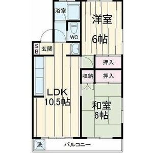 2LDK 間取り図