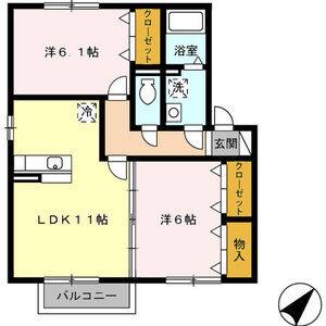2LDK 間取り図