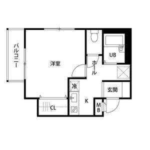 1K 間取り図