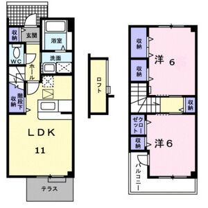 2LDK 間取り図