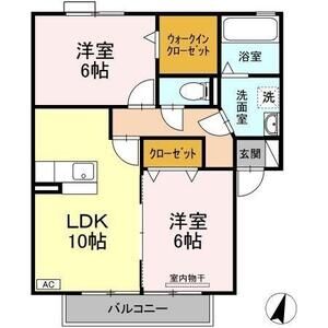 2LDK 間取り図