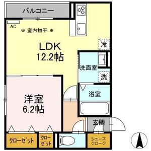 1LDK 間取り図