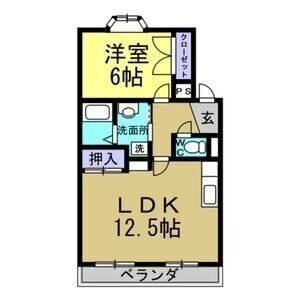 1LDK 間取り図