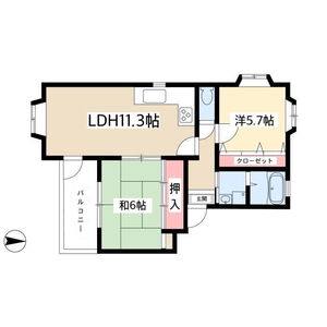 2LDK 間取り図