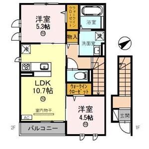 2LDK 間取り図