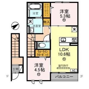 2LDK 間取り図