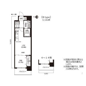 1LDK 間取り図