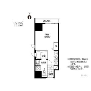1K 間取り図