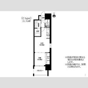 1LDK 間取り図