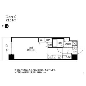 1K 間取り図