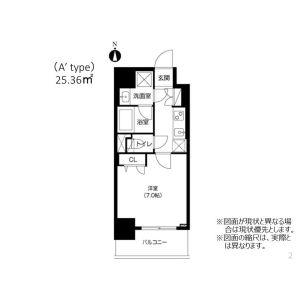 1K 間取り図