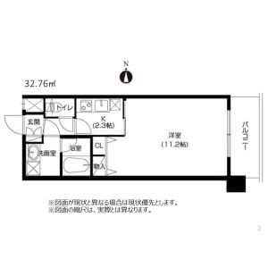 1K 間取り図