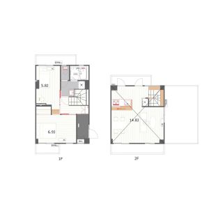 2LDK 間取り図