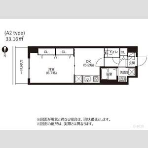 1DK 間取り図
