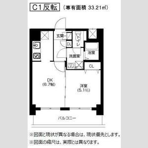 1DK 間取り図